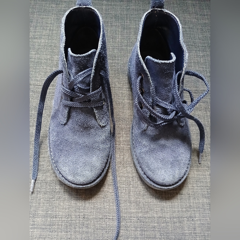 *last chance* Boys' Navy Suede Lace-Up Boots